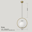 Modern gold glass ball pendant light dining room 3 light fixture