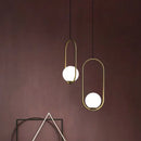 Modern gold glass ball pendant light dining room 3 light fixture