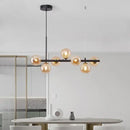Modern gold glass ball pendant light dining room chandelier