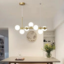 Modern gold glass ball pendant light dining room chandelier