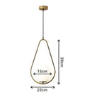 Modern gold glass ball pendant lights dining room glass globe decor