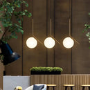 Modern gold glass ball pendant lights dining room glass globe decor