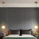 Modern gold glass ball pendant lights dining room glass globe decor