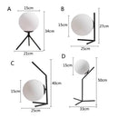 Modern gold glass ball table lamp bedroom frosted globe light
