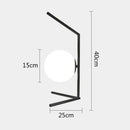 Modern gold glass ball table lamp bedroom frosted globe light