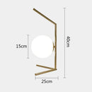 Modern gold glass ball table lamp bedroom frosted globe light