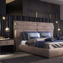 Modern gold glass ball wall lamp bedroom smoked sconce