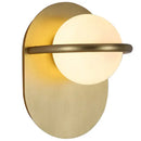 Modern gold glass ball wall light bedroom sconce