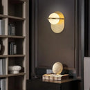 Modern gold glass ball wall light bedroom sconce