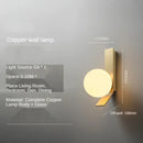 Modern gold glass ball wall sconce bedroom minimalist light