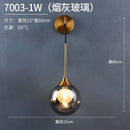 Modern gold glass ball wall sconce bedroom teardrop lamp