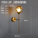 Modern gold glass ball wall sconce bedroom teardrop lamp