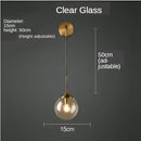 Modern gold glass ball wall sconce light fixture bedroom lamp