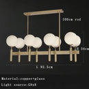 Modern gold glass balloon chandelier dining room light
