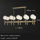 Modern gold glass balloon chandelier dining room light