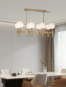 Modern gold glass balloon chandelier dining room light