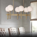 Modern gold glass balloon chandelier dining room light