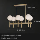 Modern gold glass balloon chandelier dining room light