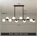 Modern gold glass balls chandelier for dining room