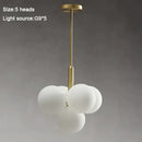 Modern gold glass balls chandelier for dining room