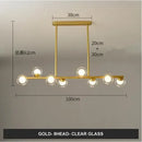 Modern gold glass balls chandelier for dining room