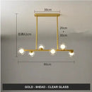 Modern gold glass balls chandelier for dining room