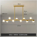 Modern gold glass balls chandelier for dining room