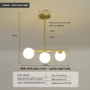 Modern gold glass balls chandelier for dining room