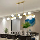 Modern gold glass balls chandelier for dining room