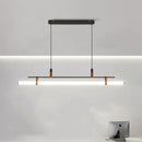 Modern gold glass belt chandelier dining room led pendant light