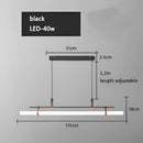 Modern gold glass belt chandelier dining room led pendant light