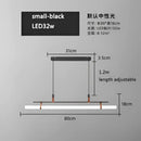 Modern gold glass belt chandelier dining room led pendant light