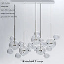 DecorBites™ Glass Bubble Ball LED Chandelier Mickey Light for Restaurant, Bar, and Store
