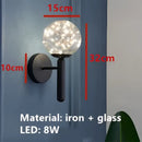 Modern gold glass bubble led chandelier dining room art light