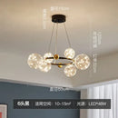 Modern gold glass bubble led chandelier dining room art light