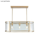 Modern gold glass ceiling light dining room 3 head pendant