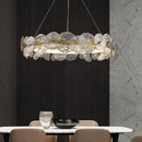 Modern gold glass flower led chandelier for living room
