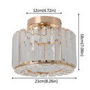 Modern gold glass led chandelier ceiling light for dining room