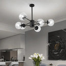 Modern gold glass led chandelier for dining room sphere pendant light