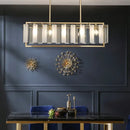 Modern gold glass restaurant chandelier for dining room luxury light
