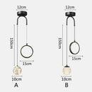 Modern gold glass starry led pendant lights for bedroom