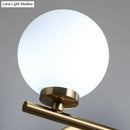 DecorBites™ Modern Opal Glass Wall Sconce with Globe Shade and Gold Accent for Washroom Lighting