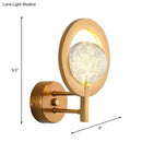 DecorBites™ Modern Globe Wall Lamp with Clear Crystal and LED Light in Gold Finish