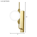 Modern gold globe wall sconce living room 110v-120v light