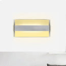 Modern gold & gray acrylic rectangular wall lamp bedroom white sconce light