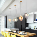 Modern gold & gray glass indoor pendant lights for dining room