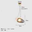 Modern gold & gray glass indoor pendant lights for dining room