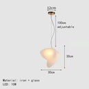 Modern gold & gray glass indoor pendant lights for dining room