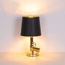 Modern gold gun floor lamp living room decorbites gun floor light