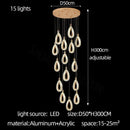 Modern gold heart led chandelier dining room crystal pendant light